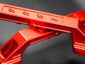 Ford Bronco Interior Grab Handle Kit - Set of 2 - Billet Aluminum - Inodized Red Finish